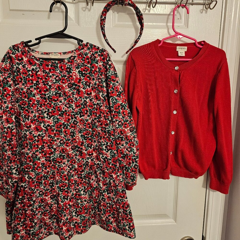 Crew Cuts dress, cardigan and headband